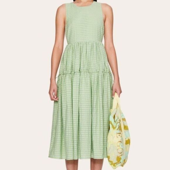Stine Goya Tulula Dress Women’s Size XL Green Stripe Sage $390 MSRP NWT - Picture 14 of 14
